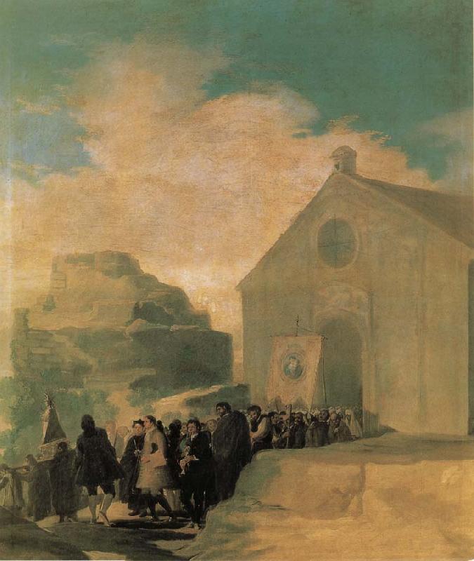 Francisco Goya Village Procession Sweden oil painting art